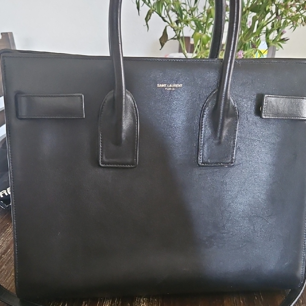 Saint Laurent Black Leather Men's Bag